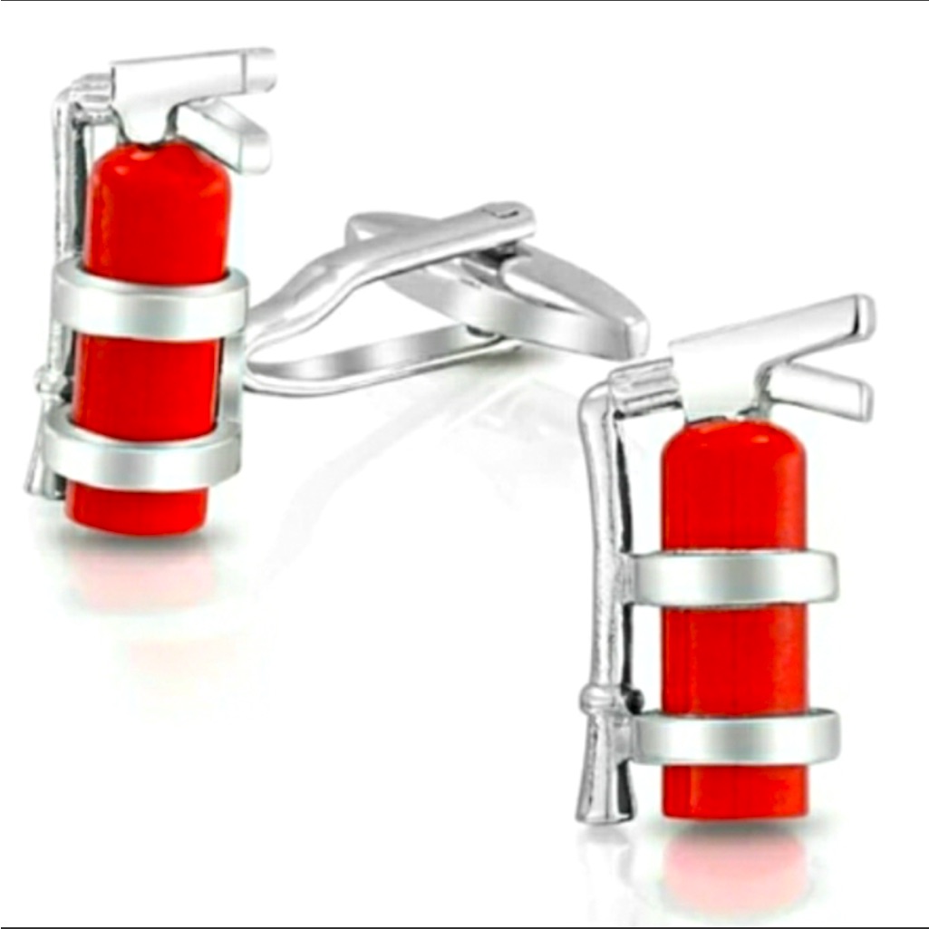 Fire Extinguisher Cufflinks